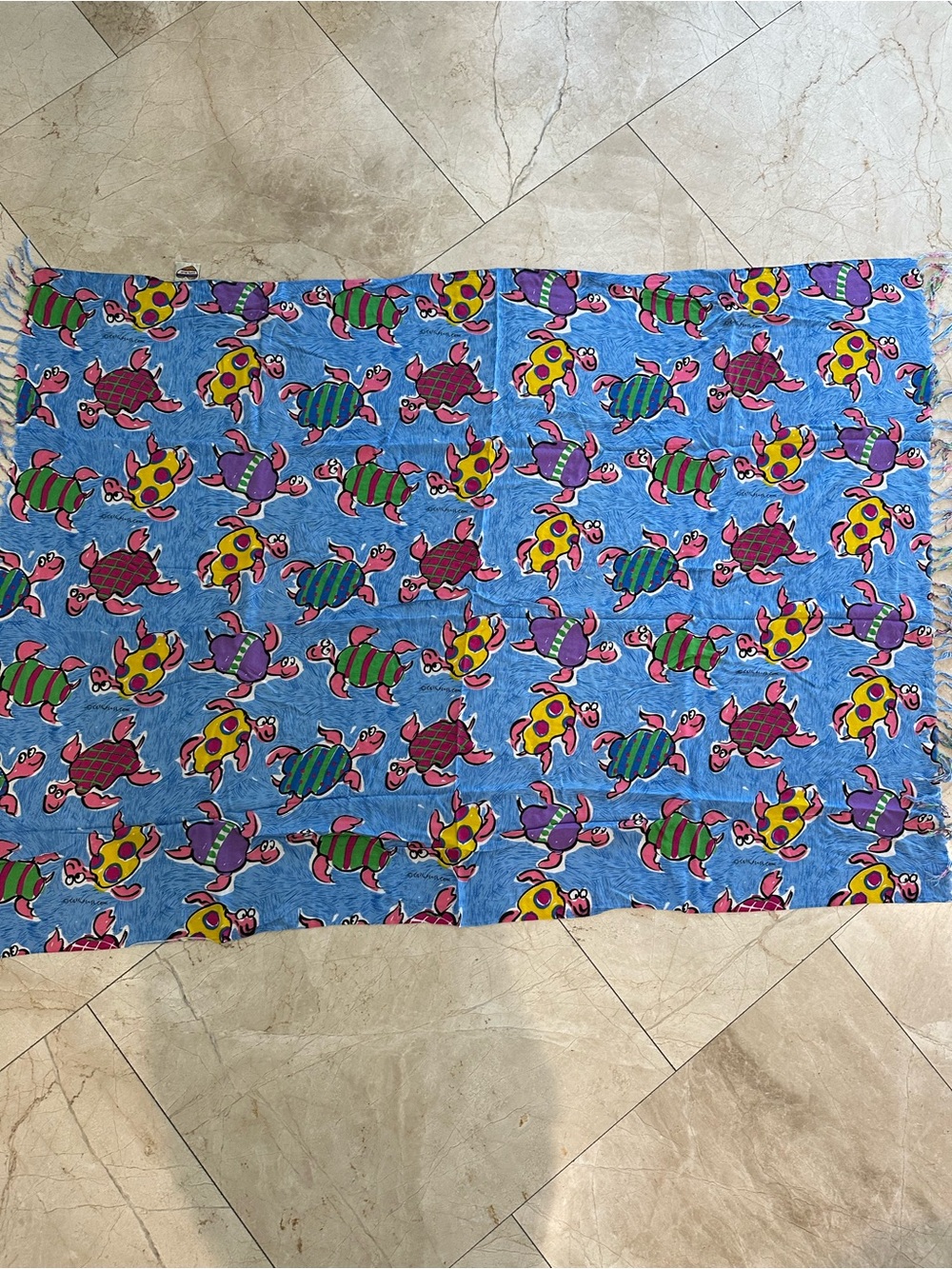 Sally Huss Turtle Shawl, Wrap, Scarf, Sarong 60”x41”
